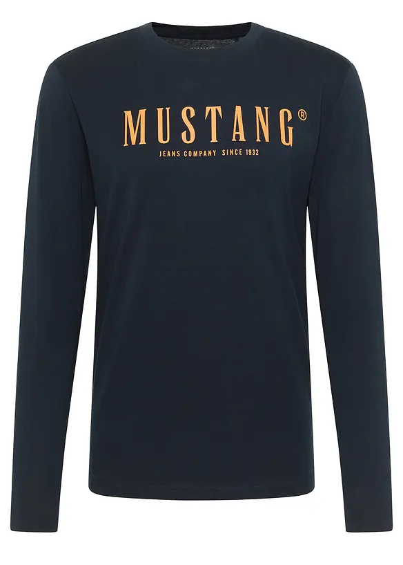 Langermet topp "Asheville" i 100% bomull fra Mustang, Mustang Jeans