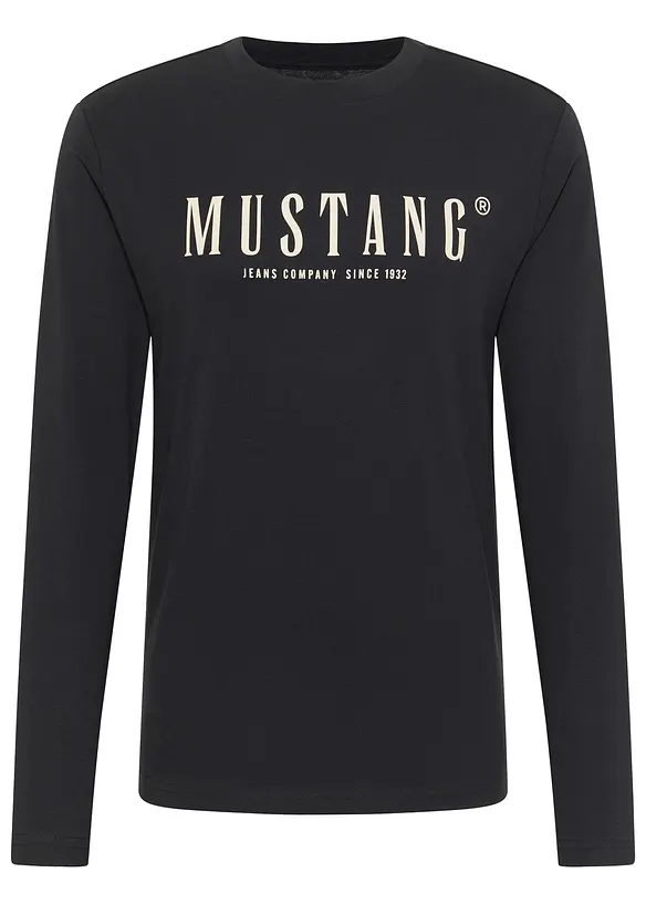 Langermet topp "Asheville" i 100% bomull fra Mustang, Mustang Jeans