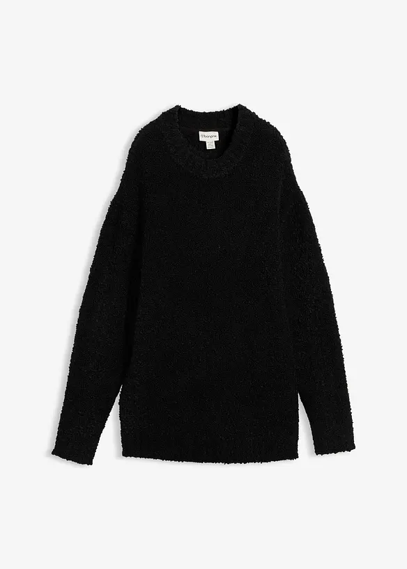 Oversized genser i fluffy garn, bonprix