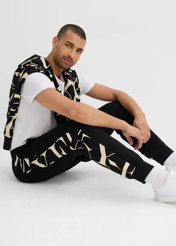 Joggebukse med innfelling, Regular Fit, bonprix