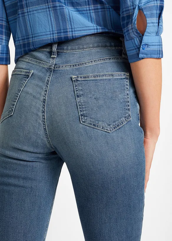 Bootcut-jeans Mid Waist, økologisk bomull, bonprix