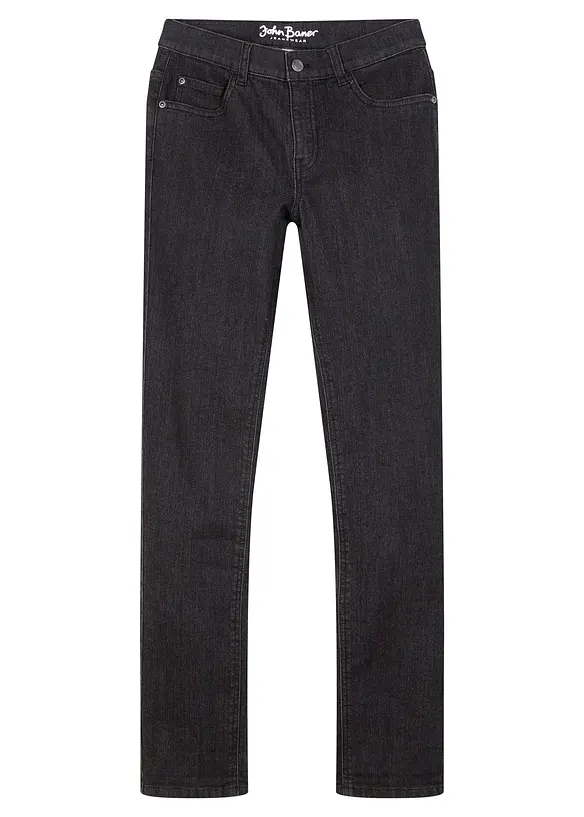 Slim Fint stretch-jeans med justerbar linning, Straight, bonprix