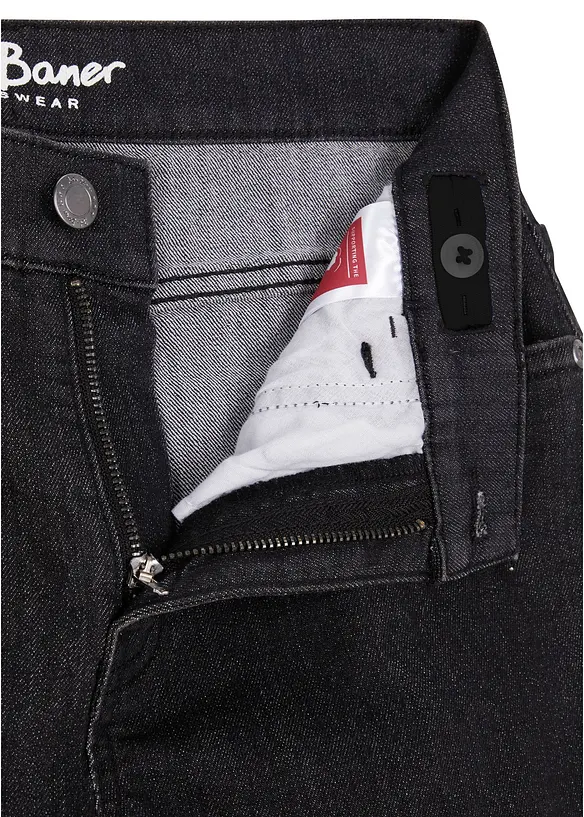 Slim Fint stretch-jeans med justerbar linning, Straight, bonprix