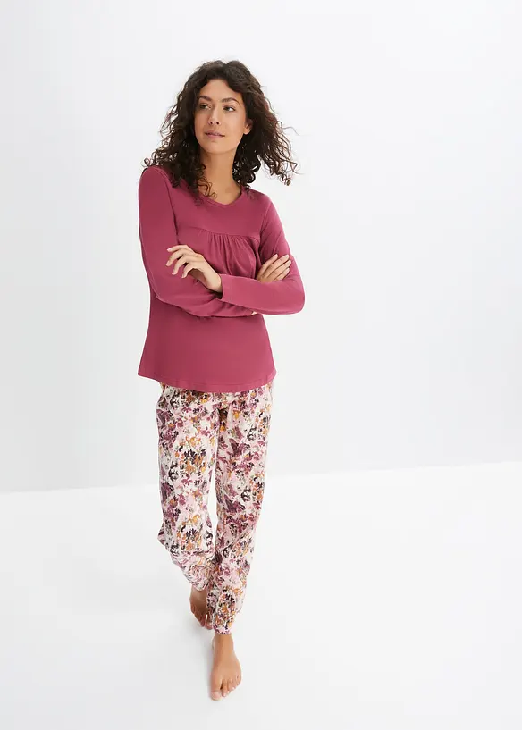 Pyjamas i 100% økologisk bomull, bonprix