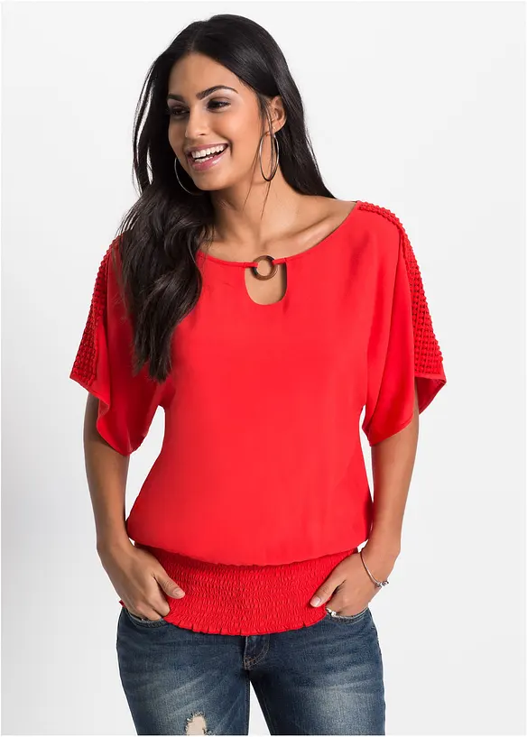Bluse i 100% viskose, bonprix