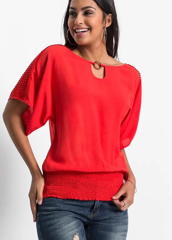Bluse i 100% viskose, bonprix