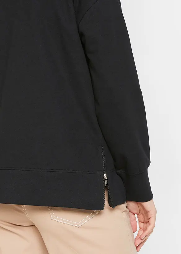 Sweatshirt i bomullsmiks, bonprix