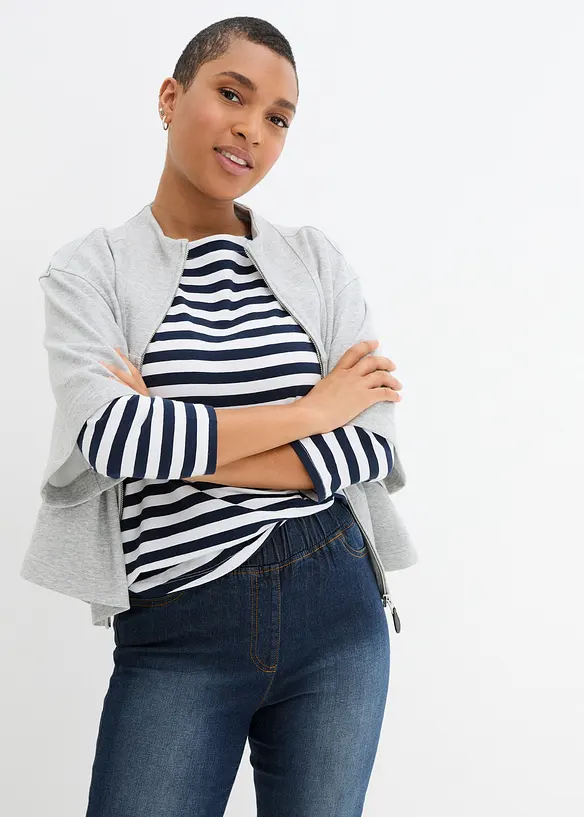 Slim Fit-jeans, Mid Waist, bomull, bonprix