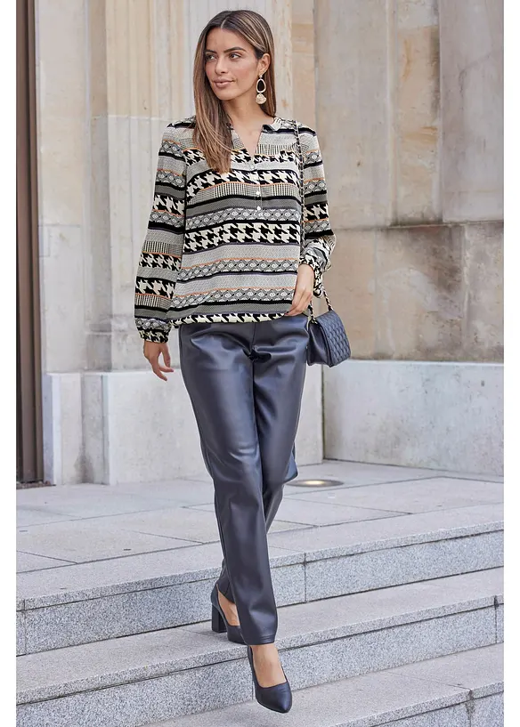 Slip on-bukse i imitert skinn, bonprix