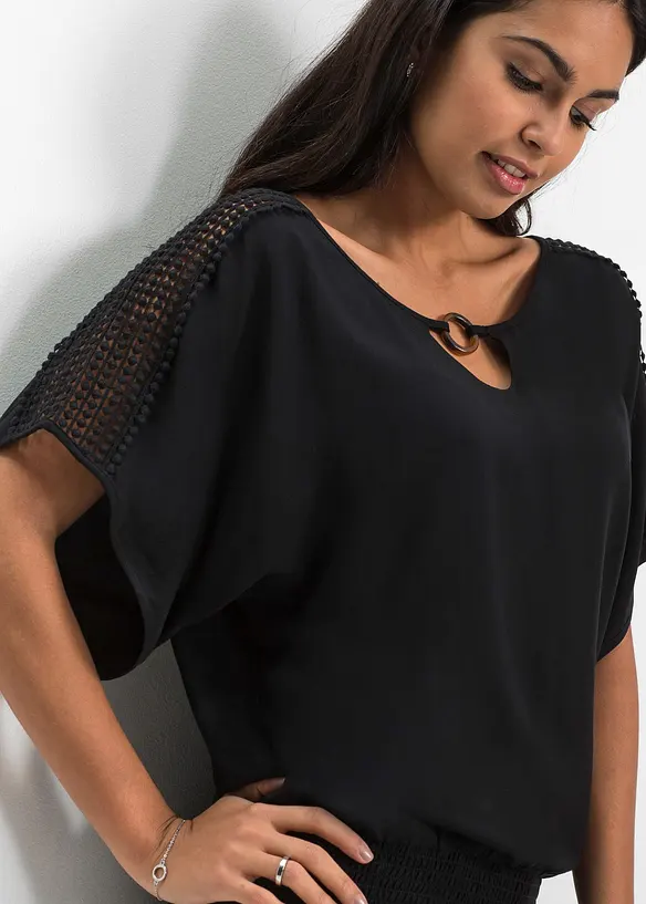 Bluse i 100% viskose, bonprix