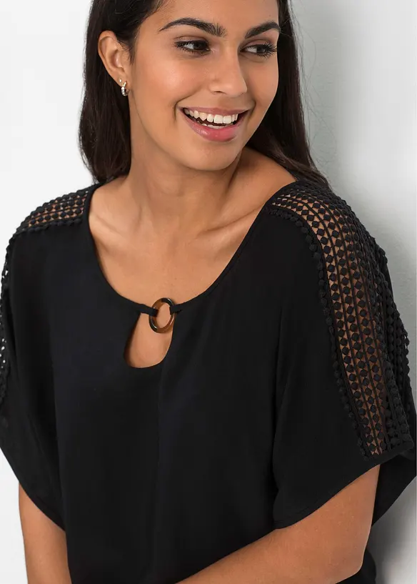 Bluse i 100% viskose, bonprix