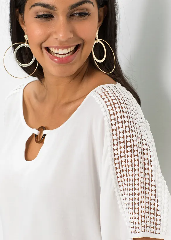 Bluse i 100% viskose, bonprix