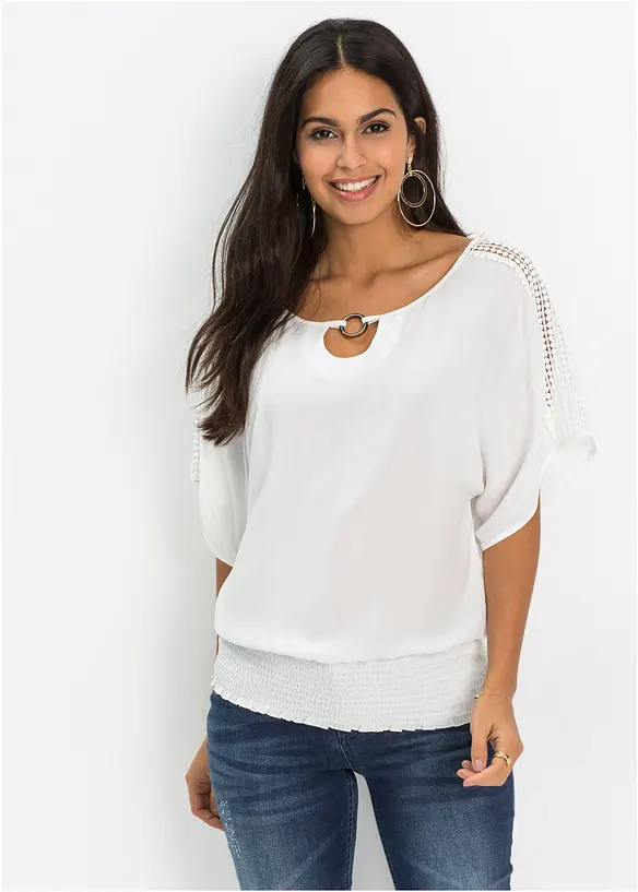 Bluse i 100% viskose, bonprix
