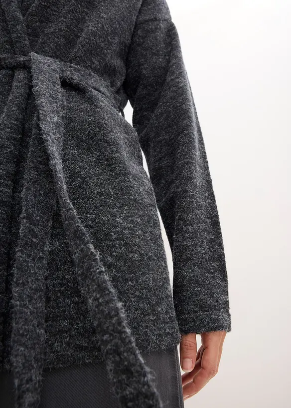 Strikkejakke i lodden, fluffy strikk, bonprix
