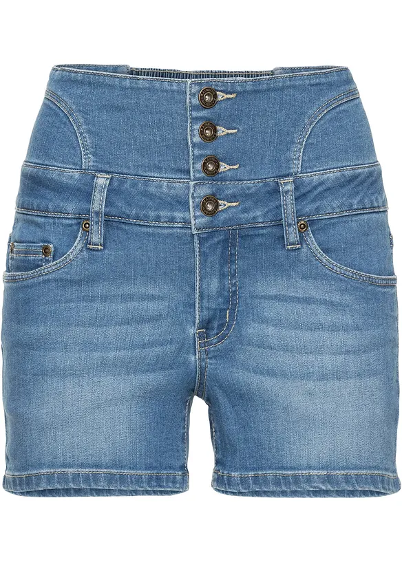 Jeans-shorts med høyt liv, bonprix