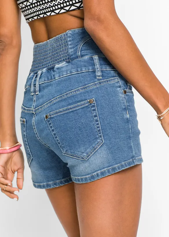 Jeans-shorts med høyt liv, bonprix