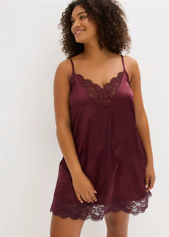 Neglisjé i sateng med fin glans, bonprix