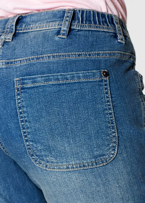 Cargo-jeans, Mid Waist, stretch, bonprix