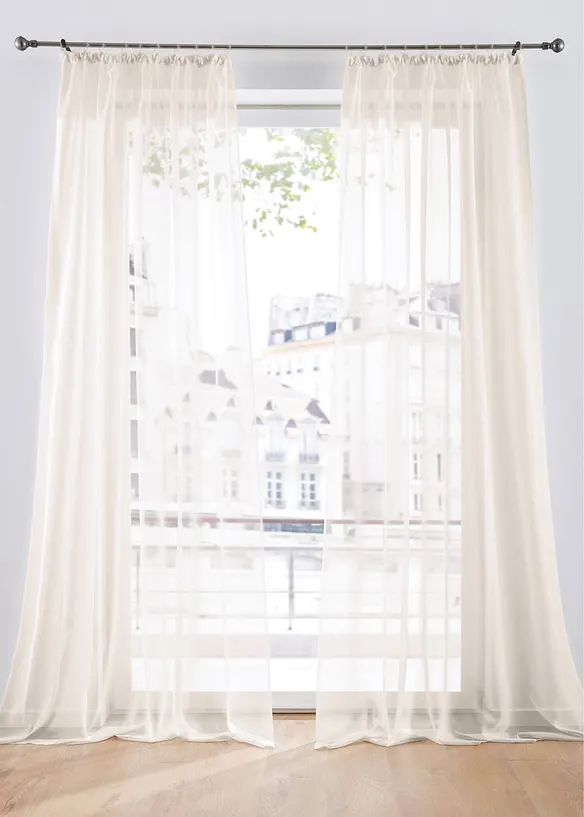 Gardin av lett voile (2-pack), bonprix