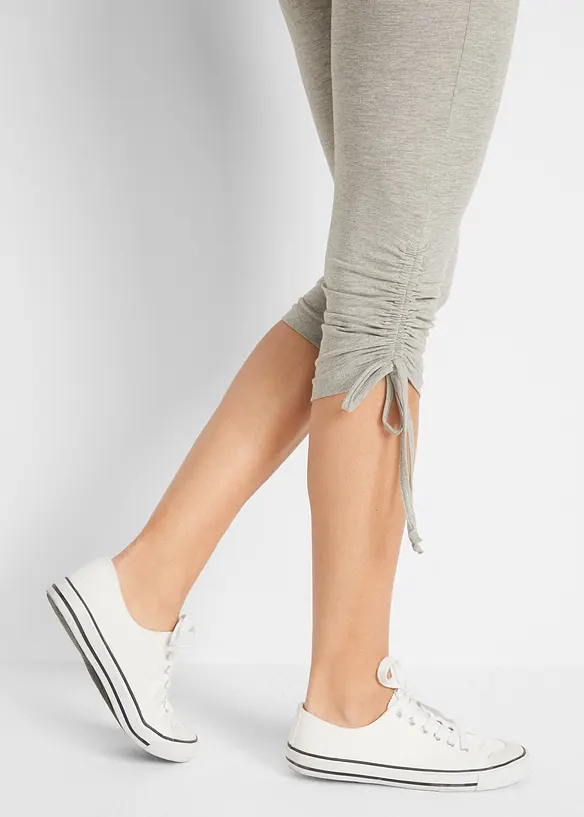 Caprileggings med rynking, 2-pack, bonprix