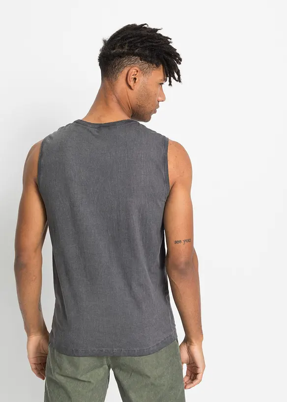 Singlet i vasket stil ,av 100% økologisk bomull, bonprix