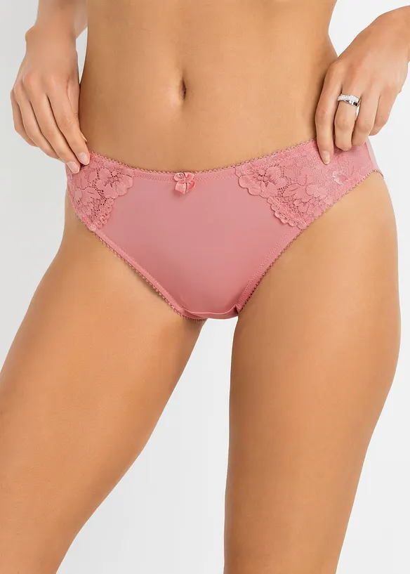 Truse med delikate blonder (2-pack), bonprix