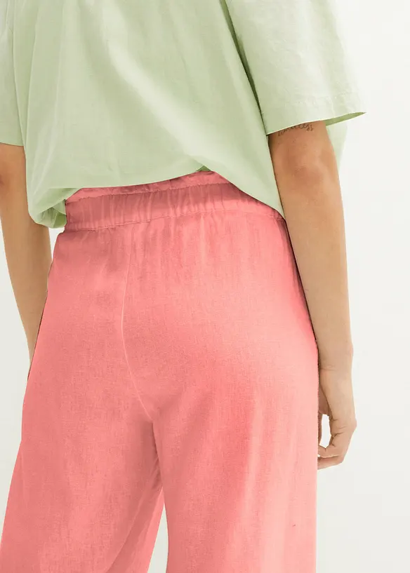 Legglang culotte i lin, bonprix