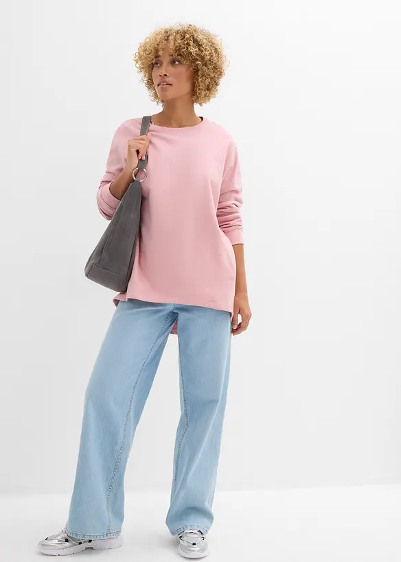 Oversized sweatshirt i 100% bomull, bonprix