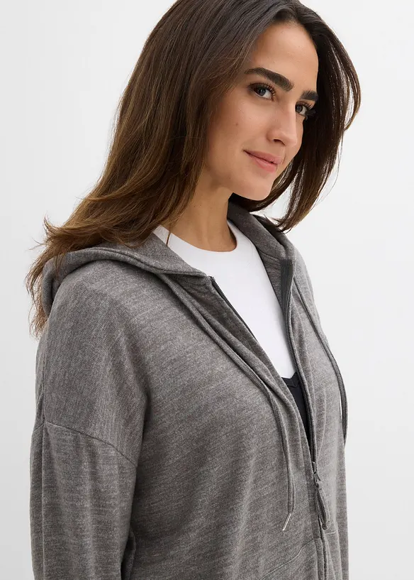 Finstrikket cardigan i lett viskosemiks, bonprix