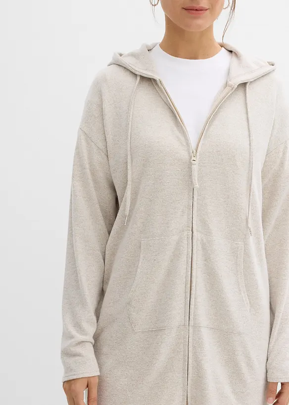Finstrikket cardigan i lett viskosemiks, bonprix