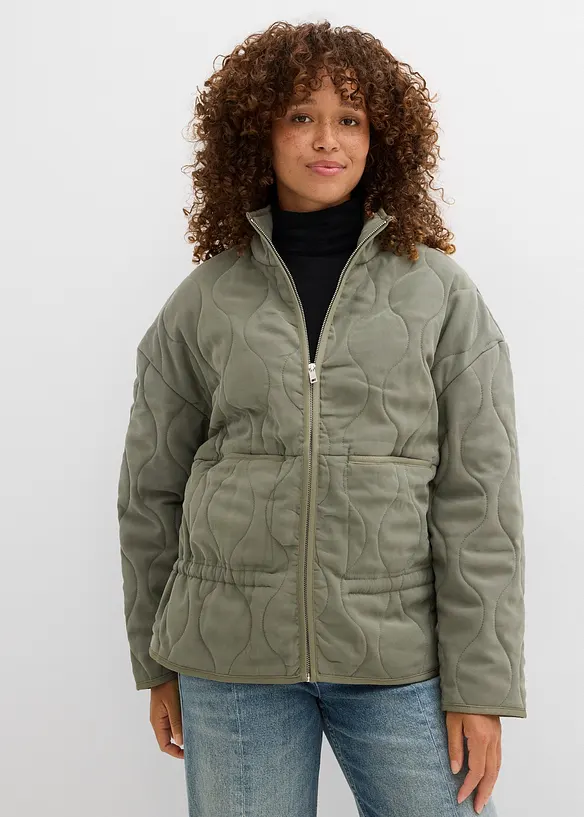 Oversized vattert jakke, bonprix