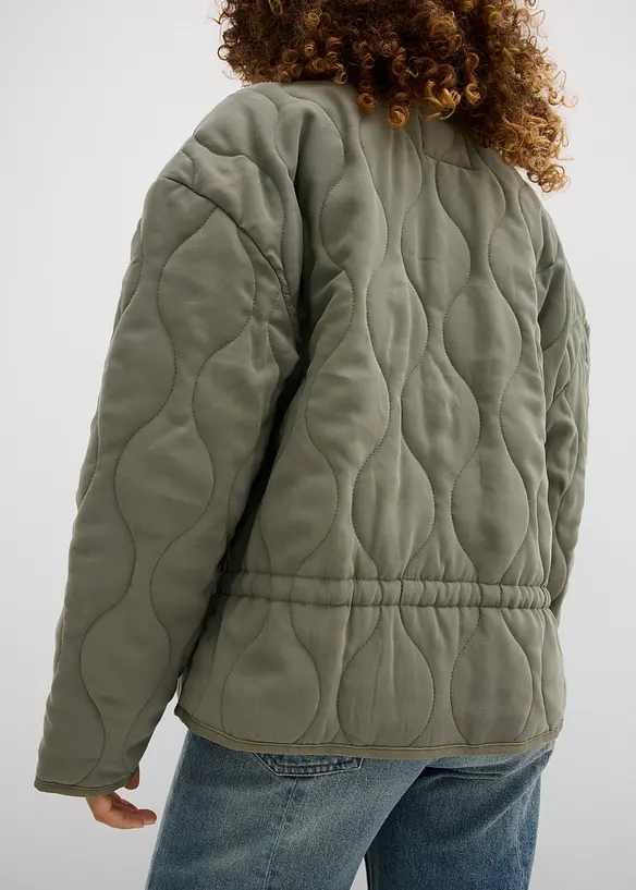 Oversized vattert jakke, bonprix