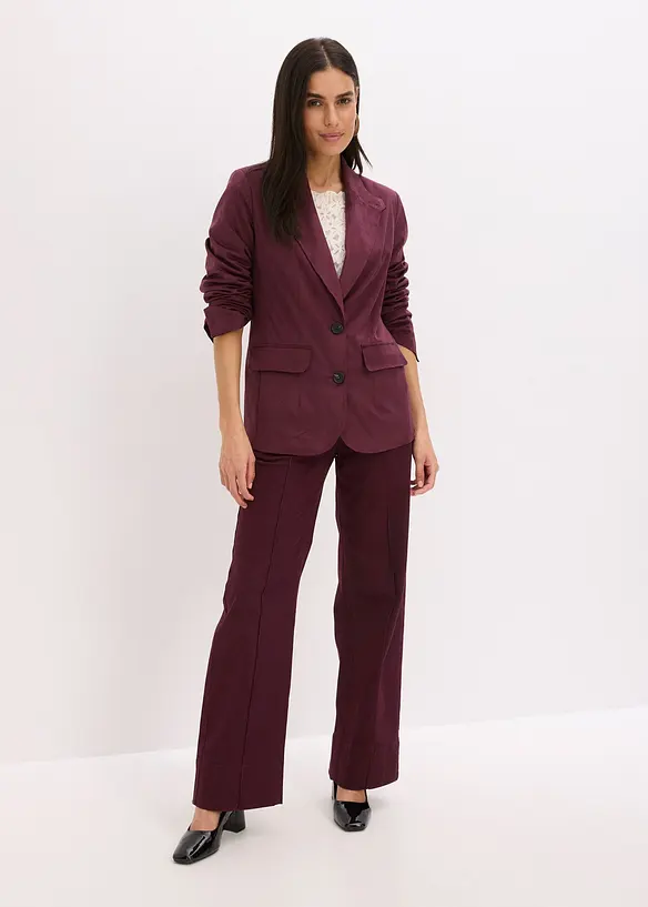 Blazer i semsket skinn, bonprix