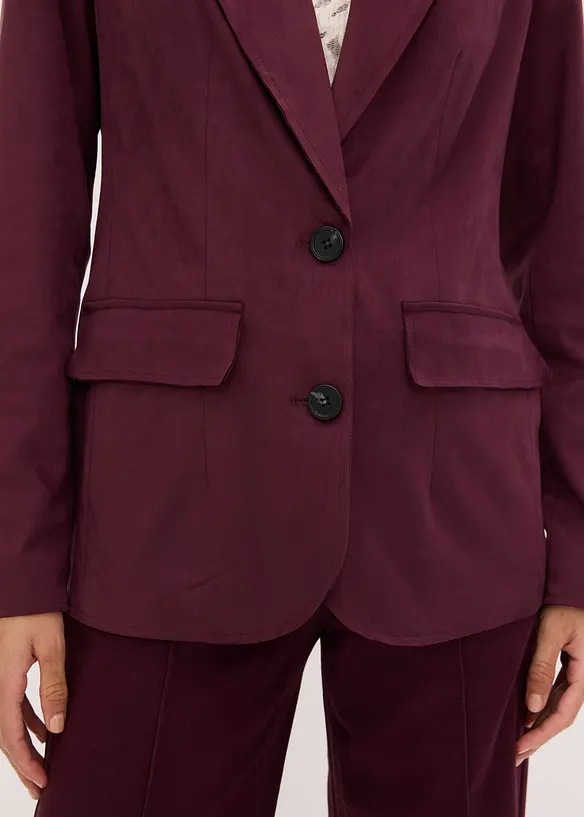 Blazer i semsket skinn, bonprix