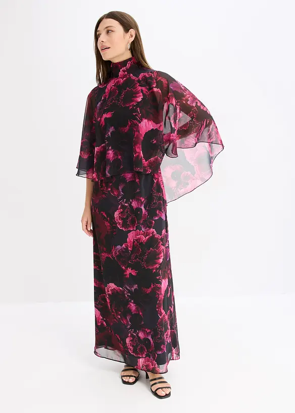 Maxikjole av fin chiffon, bonprix