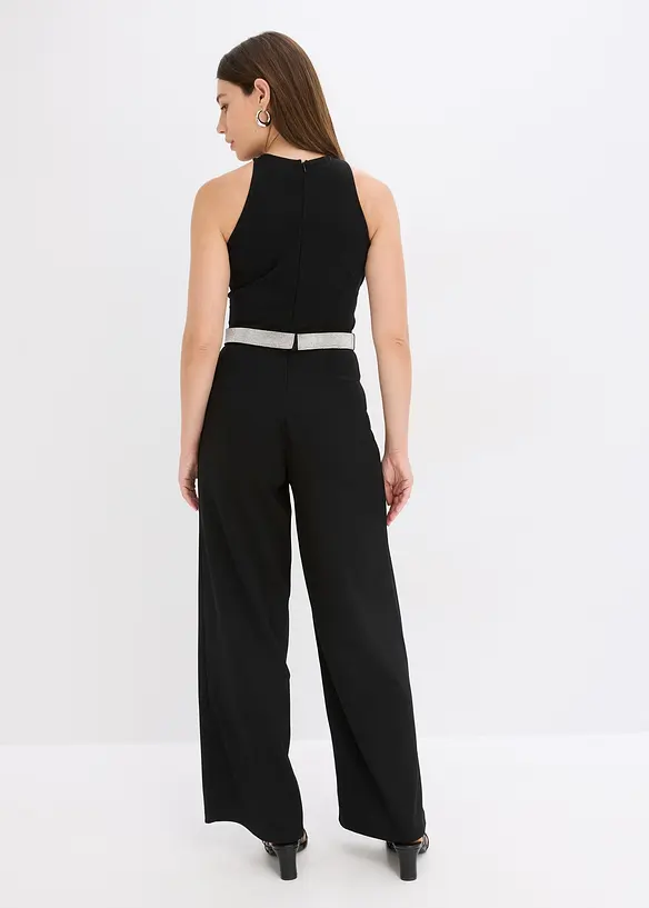 Jumpsuit i strukturert krepp, bonprix