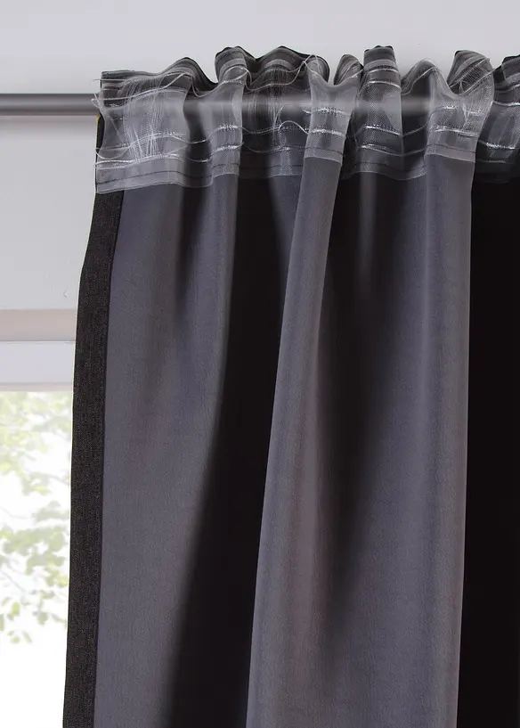 Mørkleggingsgardin i lett strukturert materiale (1-pack), bonprix