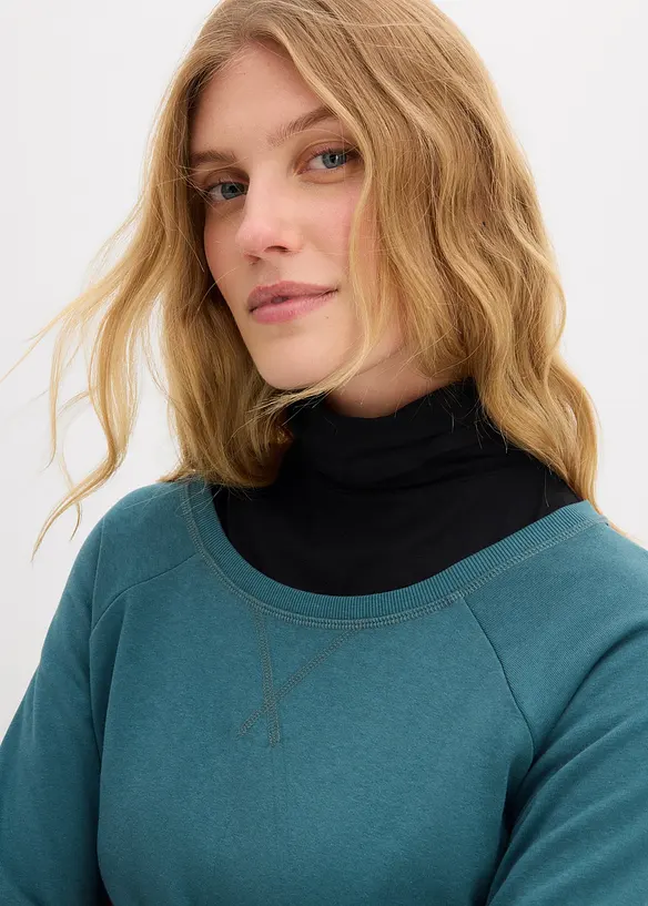 Sweatshirtkjole i myk frottè, bonprix