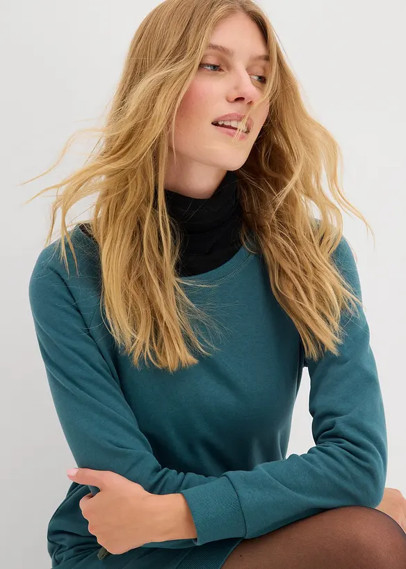 Sweatshirtkjole i myk frottè, bonprix