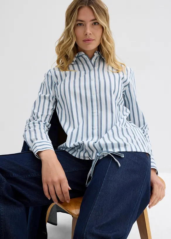 Oversized skjorte i 100% bomull, bonprix