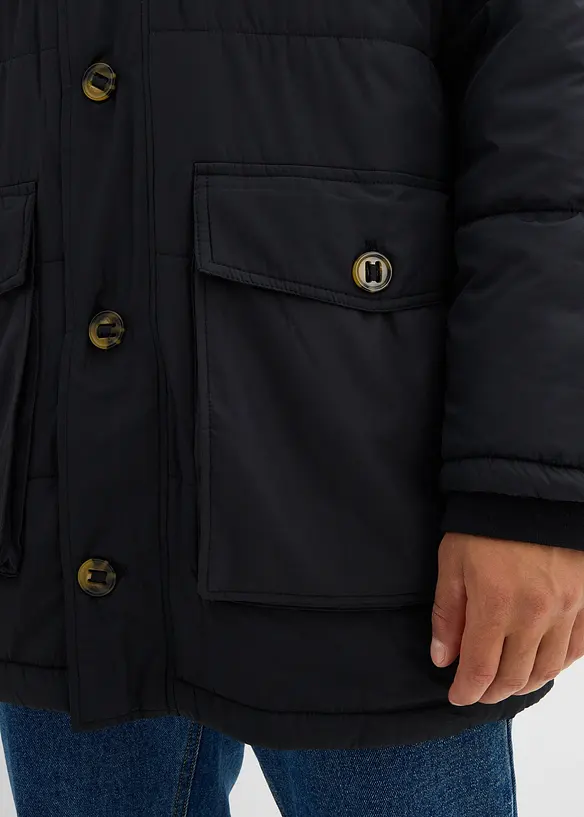 Parkas med avtakbar hette, bonprix
