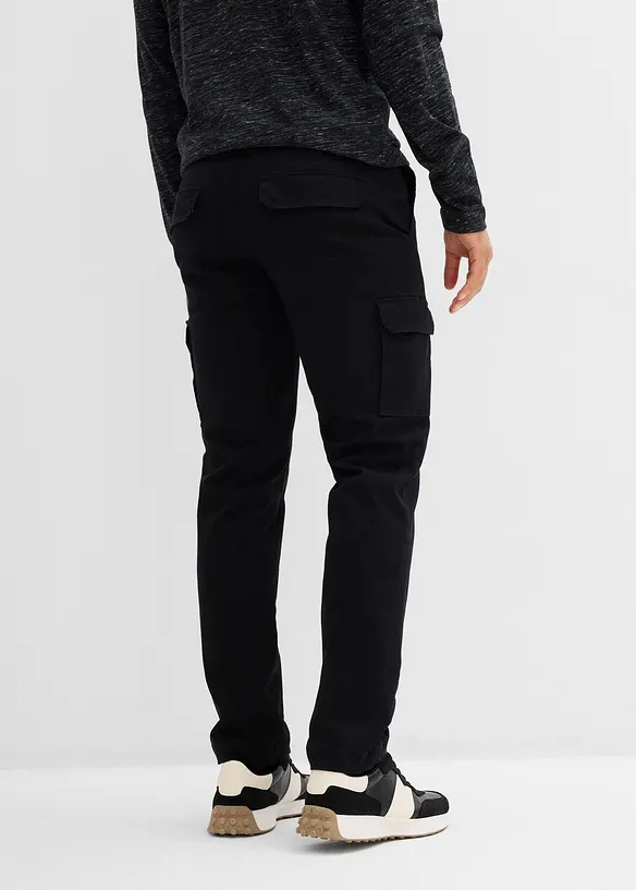 Regular Fit-cargobukse med stretch og varmt fôr, Straight, bonprix
