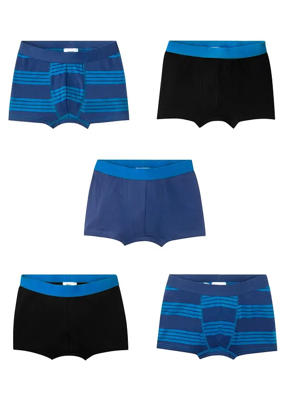 Boksershorts med myk bomull (5-pack), bonprix