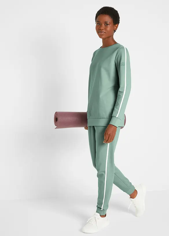 Joggedress i 100% bomull (2-delt sett), bonprix