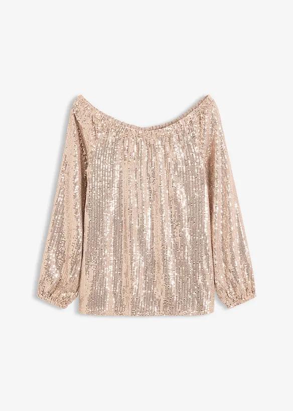 Singoalla-topp i oversized modell med paljetter, bonprix