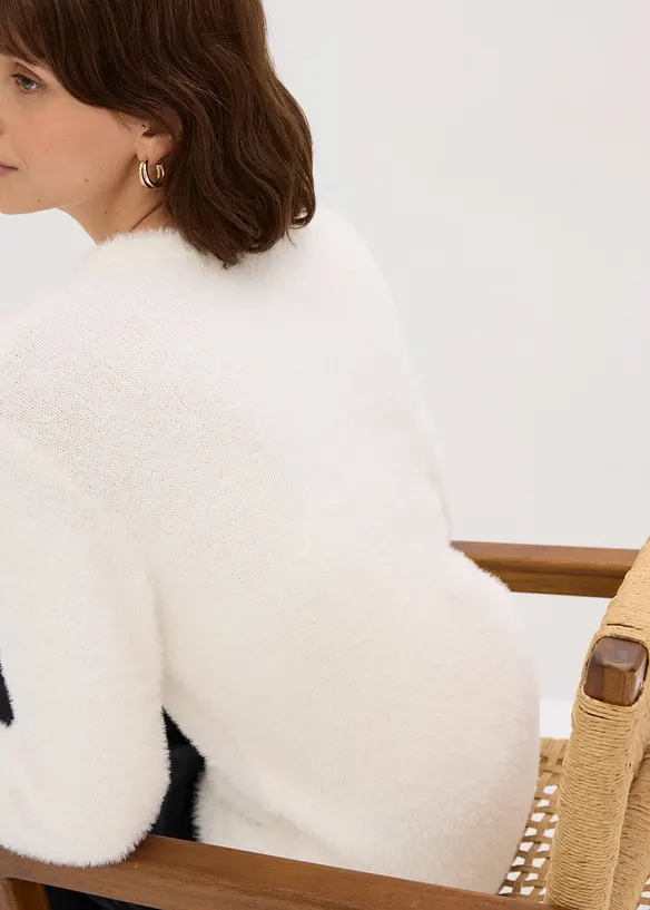 Genser i pusete stil, bonprix