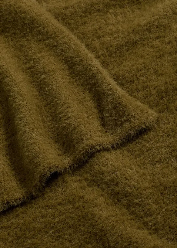 Oversized genser med skjerf, bonprix