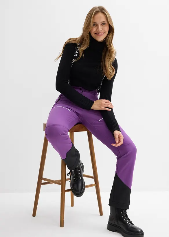 Funksjonsbukse i softshell med stretch, vannavstøtende, bonprix