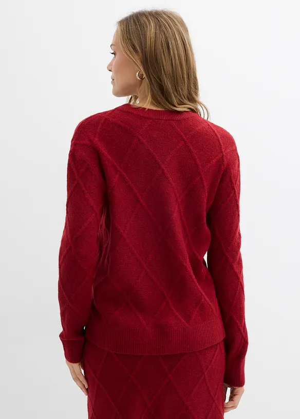 Kabelstrikket, oversized genser, bonprix