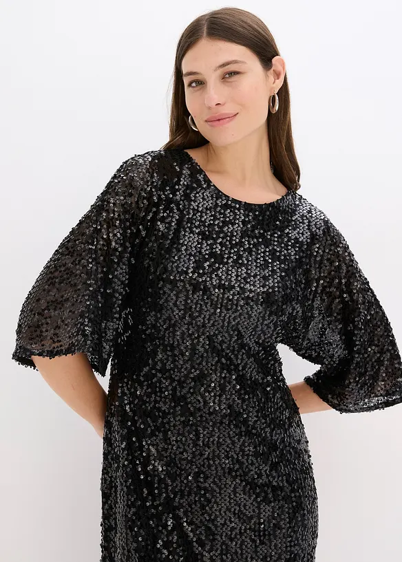 Oversized paljettkjole, bonprix